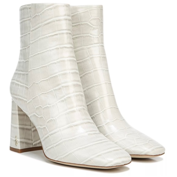 Sam Edelman Shoes - Sam Edelman Codie Croc Block Heel Square Toe Boots